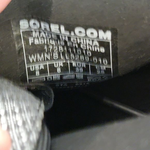 EUC Sorel PDX Lexie Wedge Bootie Women’s Size 8 (LL5289) Waterproof Black White - Picture 9 of 10